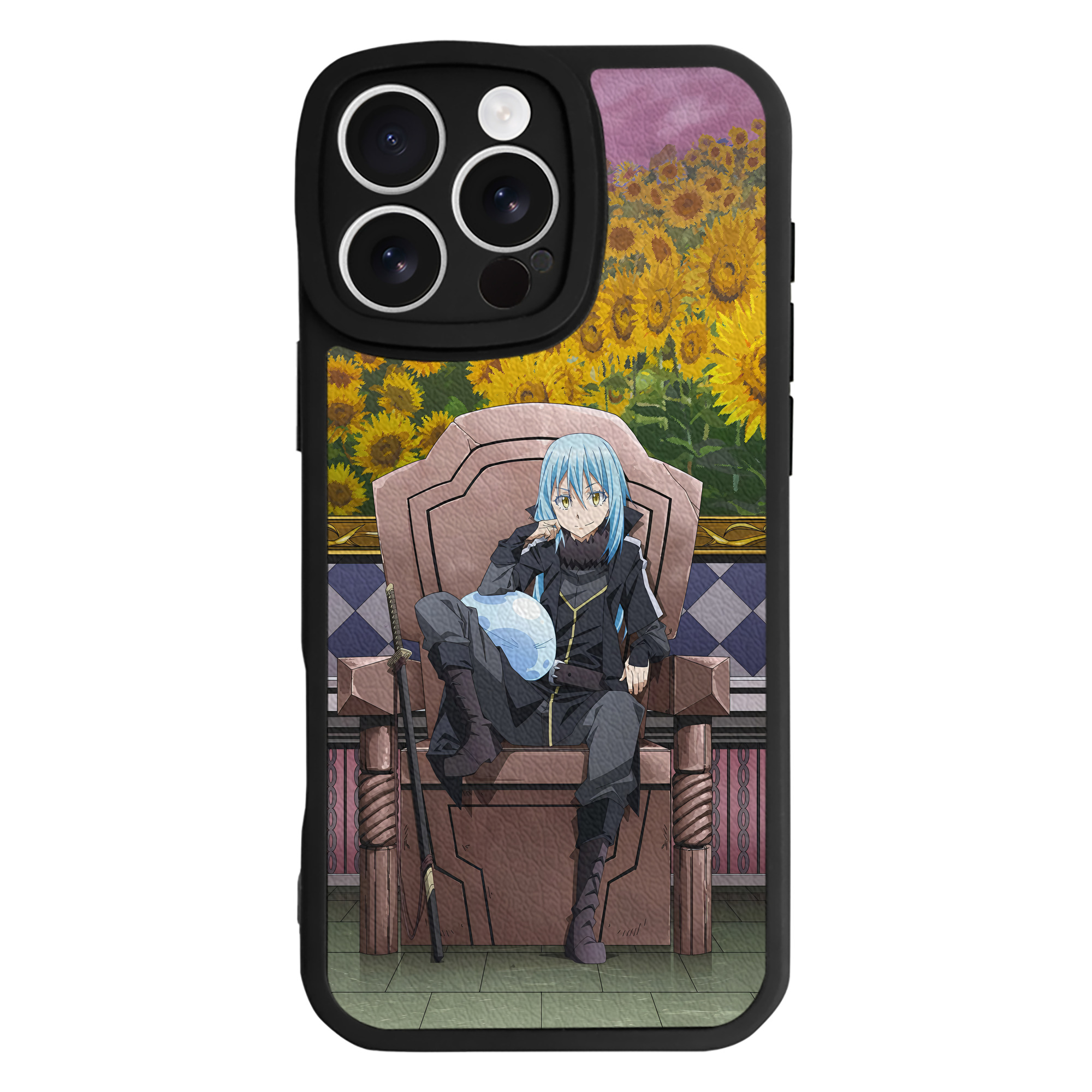 （画像用） 転スラ Regarding Reincarnated to Slime 【iPhone 16シリーズ対応】シリコンスマホケース（レザー調） 材質：シリコン